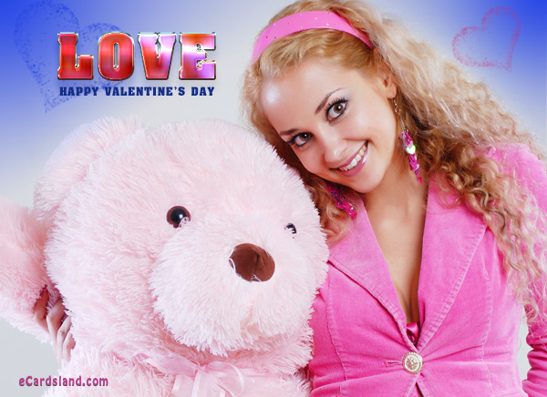 Pink Teddy Bear and Love