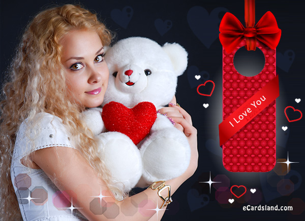 White Teddy Bear with Heart