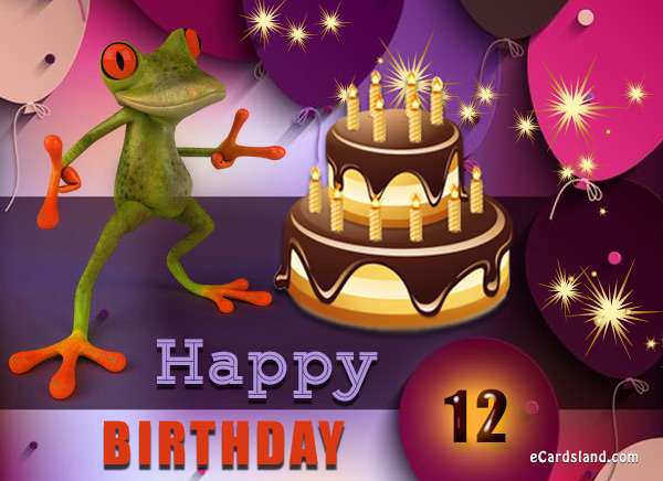 12th Birthday Cake - eCards Free , Greeting eCards Free