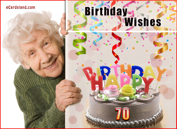 70th Birthday Wishes eCard - eCards Free , Greeting eCards Free