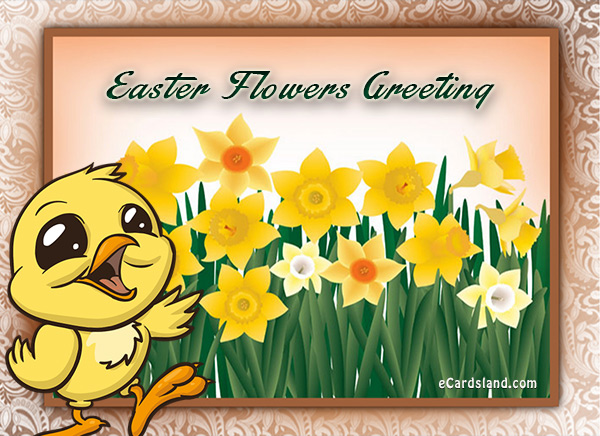 Easter Flowers Greeting