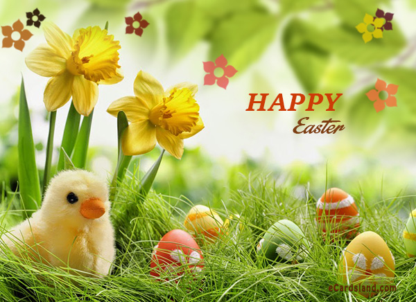 Happy Easter Chicks eCard