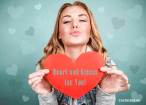 eCards Valentine's Day  Heart and Kisses for You, Heart and Kisses for You