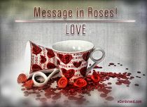 eCards Valentine's Day  Message in Roses, Message in Roses
