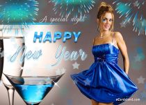 Free eCards, Happy New Year e-cards - A Special Night