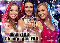eCards New Year Champagne Fun, Champagne Fun