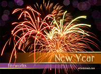 Free eCards, Free New Year cards - Fireworks
