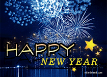 Free eCards, E cards New Year - Fireworks Card