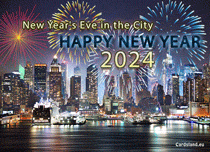Free eCards, New Year ecards free - New Year Fireworks 2024