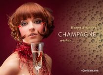 eCards Birthday Champagne Wishes, Champagne Wishes