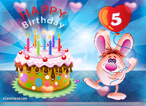 eCards Birthday Magical 5th Birthday eCard, Magical 5th Birthday eCard
