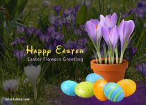 Free eCards, Easter e card - Easter Flowers Greeting