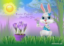 eCards Easter Easter Flowers Just For You, Easter Flowers Just For You