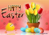 Free eCards - Easter Tulips and Wishes