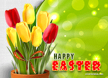 eCards Easter Easter Tulips and Wishes, Easter Tulips and Wishes