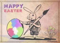 Free eCards, Happy Easter greeting cards - Hand Painted Easter Egg