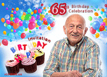 eCards Invitations 65th Birthday Celebration, 65th Birthday Celebration