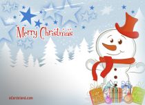 Free eCards, Merry Christmas e-cards - Snowman Greeting