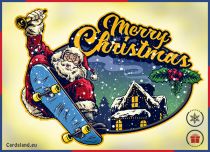 Free eCards, Merry Christmas cards - Lucky Santa Claus