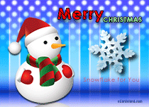 Free eCards, Free Christmas cards - Christmas Snowman