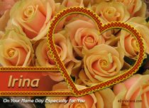 eCards Name Day - Women Roses Greeting Card, Roses Greeting Card