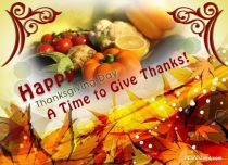 Free eCards Thanksgiving Day - A Time to Give Thanks