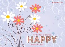 Free eCards, Free Women's Day ecards - I Offer You a Flowers