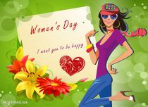Free eCards, Women's Day ecard - I Want You To Be Happy