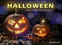 Free eCards, Halloween ecards - Glow in the Dark Pumpkins