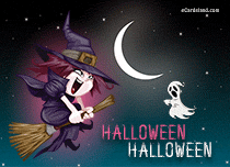 Free eCards Halloween - Happy Witch
