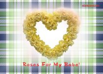 Free eCards, Happy Name Day greeting cards - Roses For My Babe